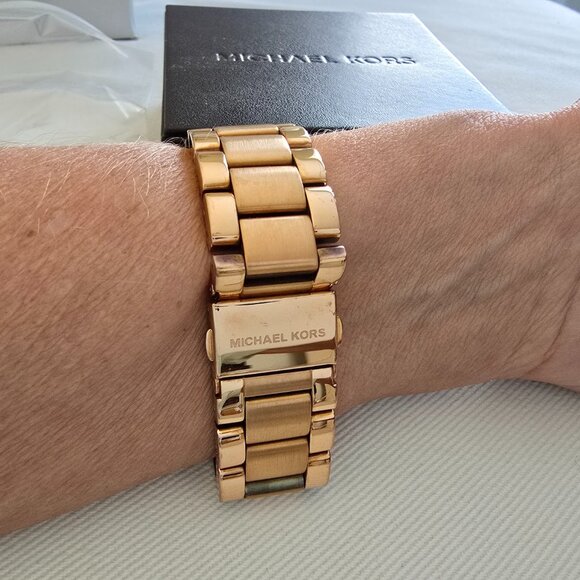 Michael Kors Blair Rose Gold Dial Crystals Chronograph Watch 39mm - MK5263 - Picture 10 of 11